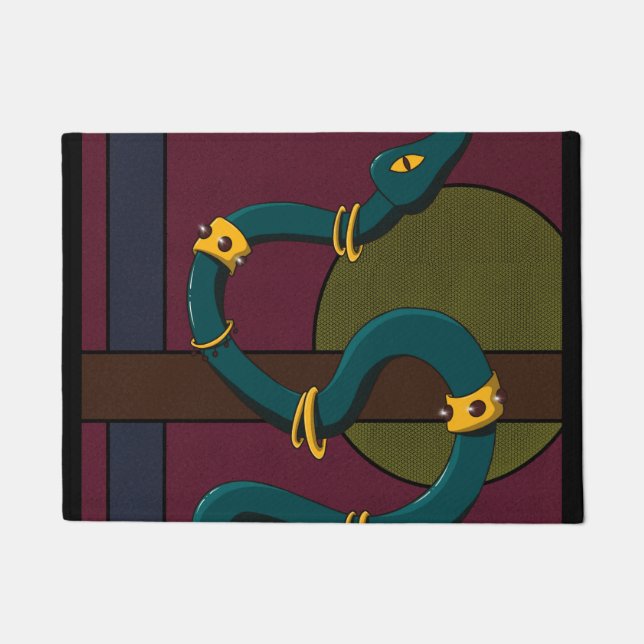 Sticker Carré Snake Doormat (Front)