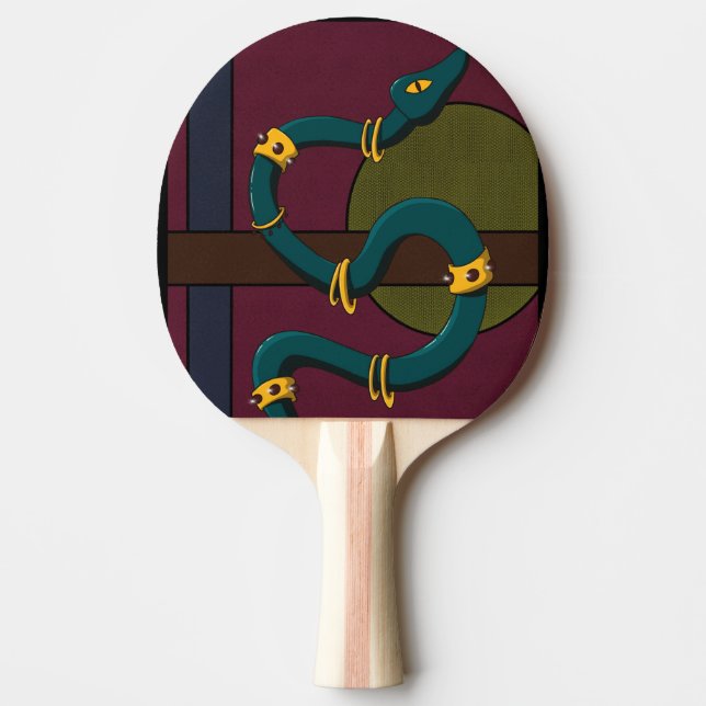 Sticker Carré Snake Ping Pong Paddle (Front)