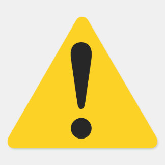Sticker Caution Sticker Exclamation Equipment Work