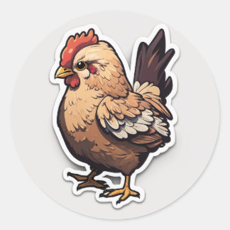Sticker Chicken Classic Round Sticker