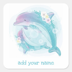 STICKER : CHILDREN'S BIRTHDAYS : DOLPHINS 