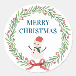 Sticker Christmas Tree Snowman Christmas Party  I
