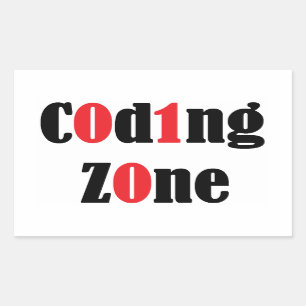 Sticker, Coding Zone Rectangular Sticker