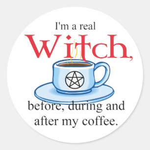 sticker Coffee Witch