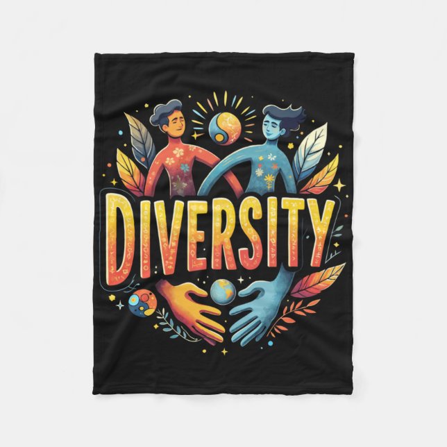 Sticker Design Trending Diversity Sticker  Fleece Blanket (Front)