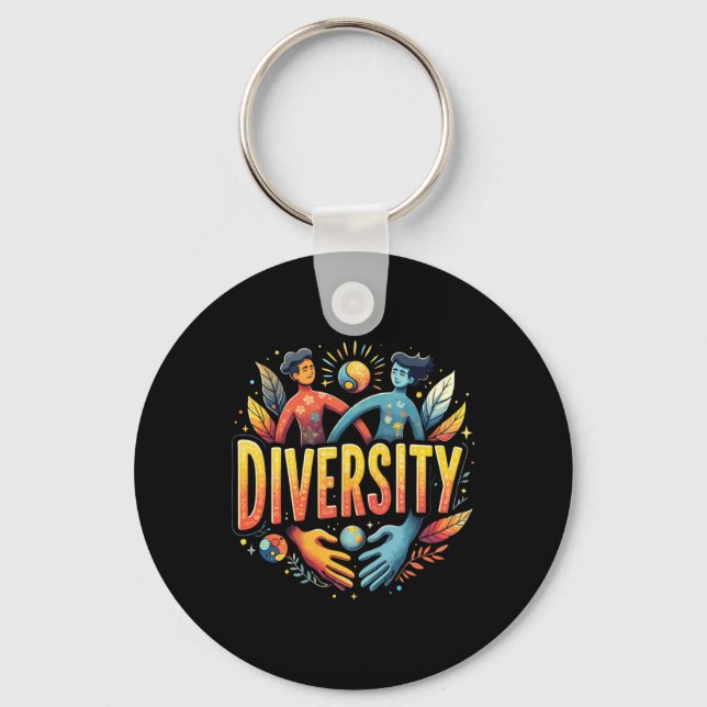 Sticker Design Trending Diversity Sticker  Key Ring (Front)