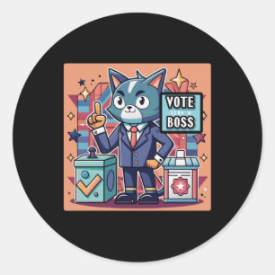 Sticker Design Trending Vote Like A Boss Sticker