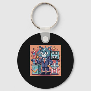 Sticker Design Trending Vote Like A Boss Sticker Key Ring
