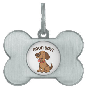 Sticker Dog 🐶 Cute Cartoon Pup with Fun Vibes Pet ID Tag
