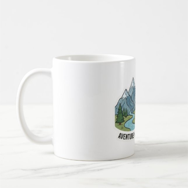 Sticker Explore Nature & Montagnes Coffee Mug (Left)