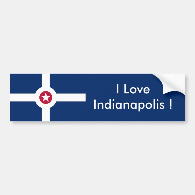 Sticker Flag of Indianapolis City, U.S.A. (Front)
