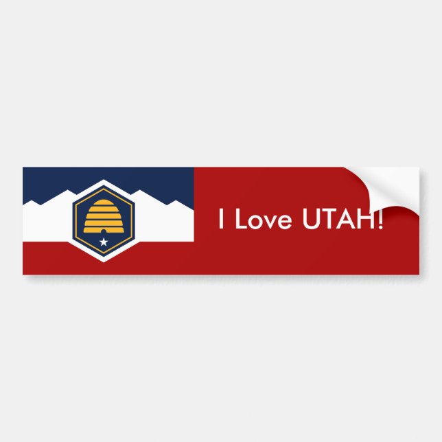 Sticker Flag of Utah, USA (Front)
