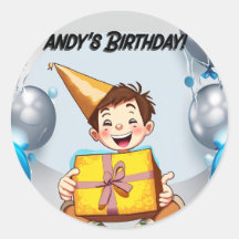 Sticker for boy's Birthday