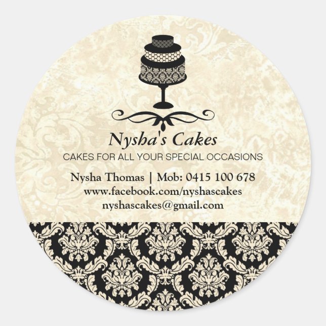 Sticker for Nysha's Cakes (Front)