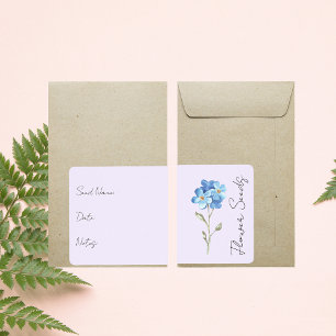Sticker for seed packet Flower Seed Packet Label