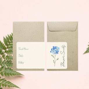 Sticker for seed packet   Flower Seed Packet Label