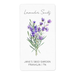 Sticker for seed packet   Lavender Seed Label