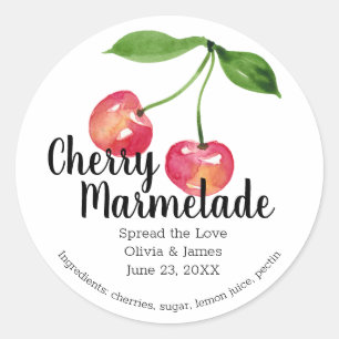 Sticker for wedding jam or marmelade favour