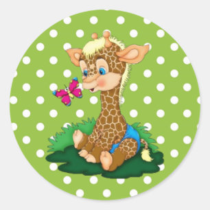 Sticker/Giraffe Classic Round Sticker
