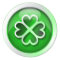 Sticker glossy green quatrefoil St. Patrick's Day