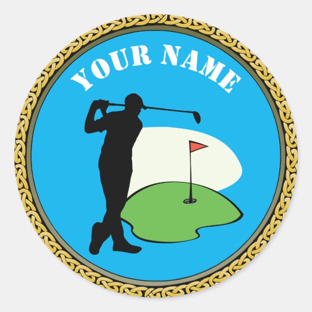 Sticker Golf - Add Name - Golfer (Front)
