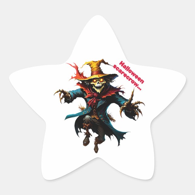 Sticker halloween scarecrow  (Front)
