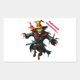 Sticker halloween scarecrow 