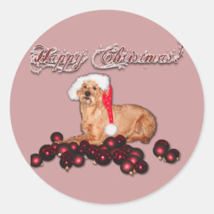 Sticker Happy Christmas "Irish Terrier"