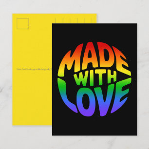 Sticker Heart Shape - MADE WITH LOVE 3 Postcard