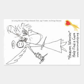 Sticker, Heaven Worrior #3 Rectangular Sticker