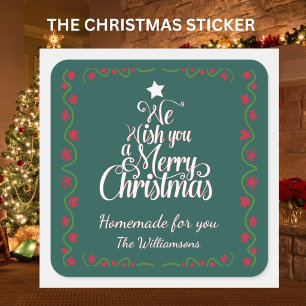 STICKER Homemade for You Red & Green