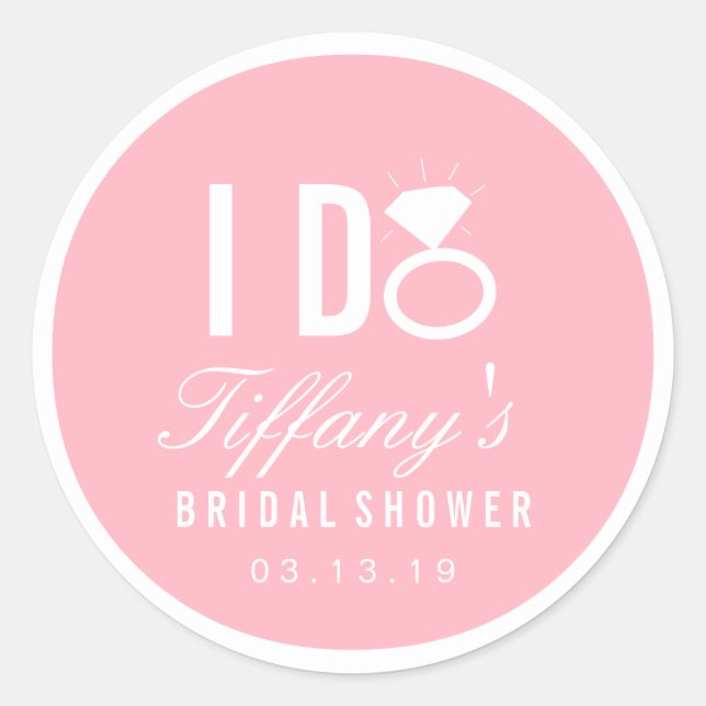 Sticker - I DO Bridal Shower (Front)