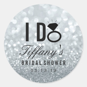 Sticker - I DO Bridal Shower Glitter