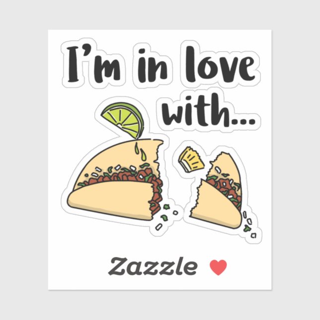 Sticker I love tacos al pastor (Sheet)
