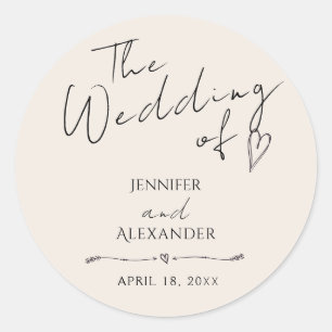 Sticker inimalist Modern Wedding