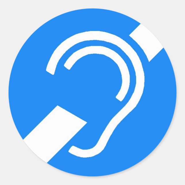 Sticker International Symbol for the Deaf (Front)