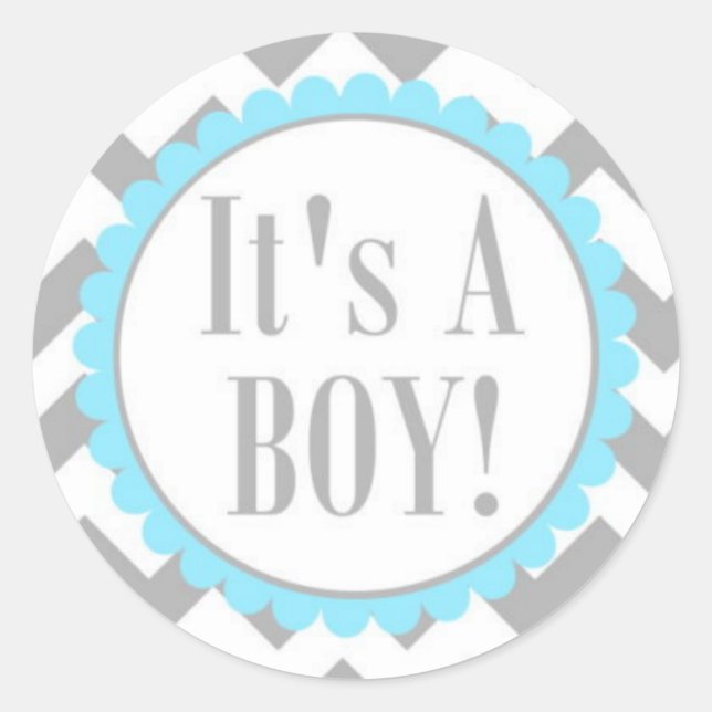 Sticker/It's a Boy Classic Round Sticker (Front)