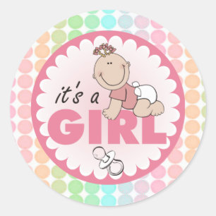 Sticker/It's a Girl Classic Round Sticker
