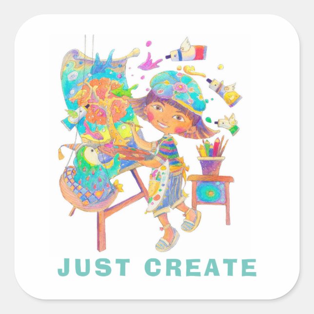 Sticker "JUST CREATE" (Front)