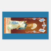 Sticker Kitchen Vintage Ad Girl Granulated Sugar
