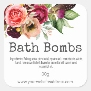 Sticker Label For Handmade Bath Bombs