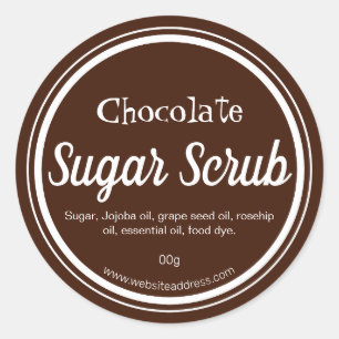Sticker Label For Handmade Chocolate Sugar Scrub