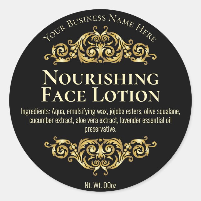 Sticker Label For Handmade Face Lotion (Front)