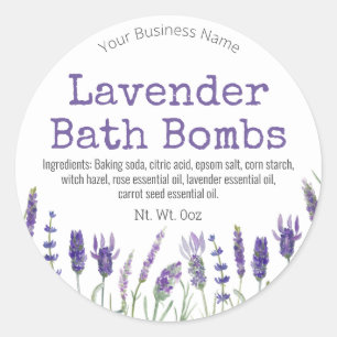 Sticker Label For Handmade Lavender Bath Bomb