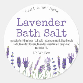 Sticker Label For Handmade Lavender Bath Salt