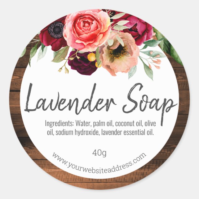 Sticker Label For Handmade Soap (Front)