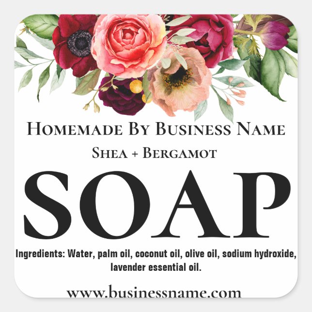 Sticker Label For Handmade Soap (Front)