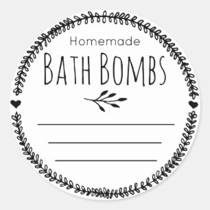 Sticker Label For Homemade Bath Bombs