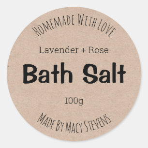 Sticker Label For Homemade Bath Salt