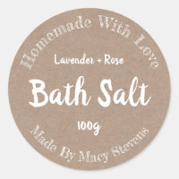 Sticker Label For Homemade Bath Salt